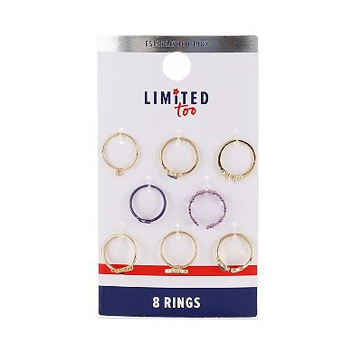 Girls Limited Too Celestial 8-Pk. Ring Set
