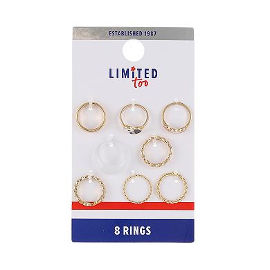 Limited Too Kids 8-Piece Ring Set