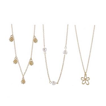 Girls Limited Too 3 pk Flower Necklaces