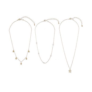 Girls Limited Too 3 Pack Flower Necklaces