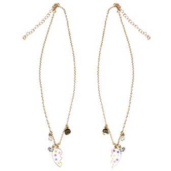 Limited Too Kids 2 pc Heart BFF Pendant Necklace Set
