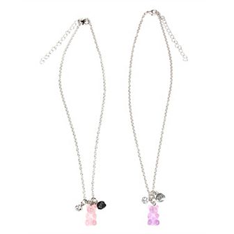 Limited Too Kids 2 pc Gummy Bear BFF Pendant Necklace Set