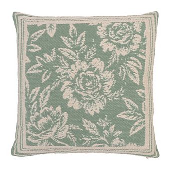 Sonoma Goods For Life® Green Floral Border Jacquard Pillow
