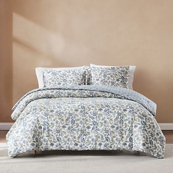 Lush Decor Lillian 3 pc Block Print Reversible Comforter Set with Shams
