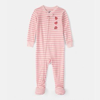 Baby Carter's Ladybug Striped Cotton Snug Fit Pajamas