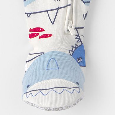 Baby Carter’s Shark Print Cotton Snug Fit Footed Pajamas