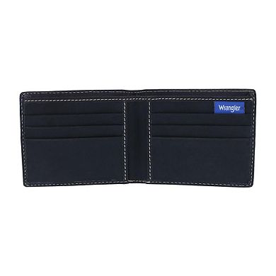Wrangler Men's Oil Tanned Leather Bifold Wallet