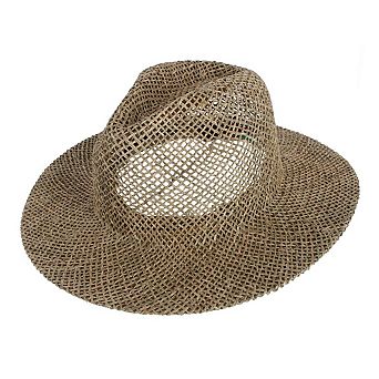 CTM Unisex Twisted Straw Fedora with Shapeable Brim