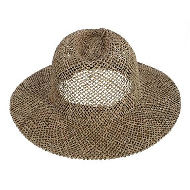 CTM Unisex Twisted Straw Fedora with Shapeable Brim