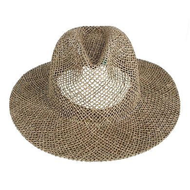 CTM Unisex Twisted Straw Fedora with Shapeable Brim