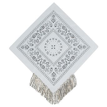 David & Young Women's Sequins Fringe 21x 21 inch Bandana