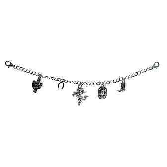 CTM Western Cowboy Silver Trucker Hat Chain