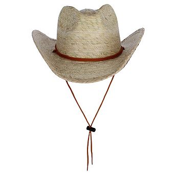 CTM Men's Cabo Straw Cowboy Hat with Shapeable Brim