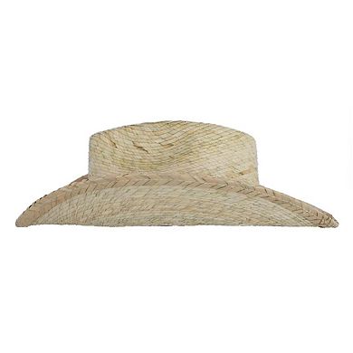 CTM Men's Cabo Straw Cowboy Hat with Shapeable Brim