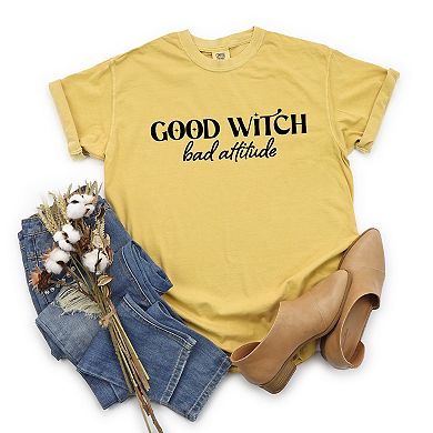 Simply Sage Market Good Witch Bad Attitude Garment Dyed Tee