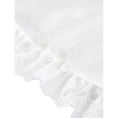 Double-layered Short Skirt for Women's Lace Hems Mini Skirt