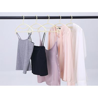 10 Pack Plastic Non-Slip Hangers, Durable Space Saving Clothes Hangers for Clothing, Closet, Pants