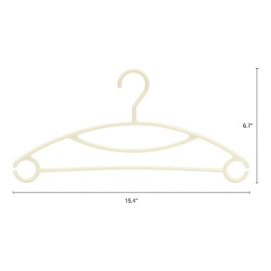 10 Pack Plastic Non-Slip Hangers, Durable Space Saving Clothes Hangers for Clothing, Closet, Pants