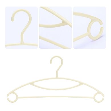 10 Pack Plastic Non-Slip Hangers, Durable Space Saving Clothes Hangers for Clothing, Closet, Pants