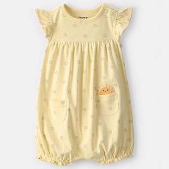 Baby Girl Carter's Short Sleeve Romper with Sun Design