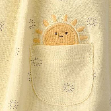 Baby Girl Carter's Short Sleeve Romper with Sun Design