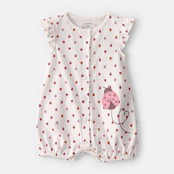 Baby Girl Carter's Ladybug Flutter Sleeve Bodysuit