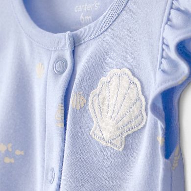 Baby Carter's Shell Flutter Sleeve Romper