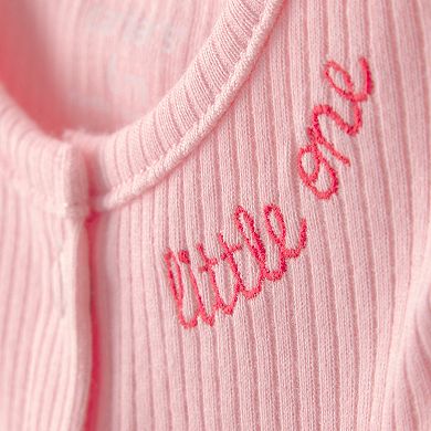 Carter's Ribbed Short-Sleeve Bodysuit with Snap Closure