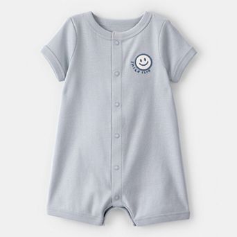 Baby Carter's 'Smile Club' Short Sleeve Romper