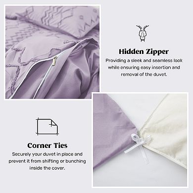 Unikome Premium Ultra Soft Jaccquard Duvet Cover Set