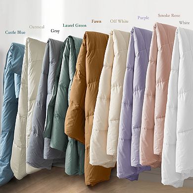 Unikome 100% Cotton Feather & Down Comforter All-Season Goose Feather Duvet Insert
