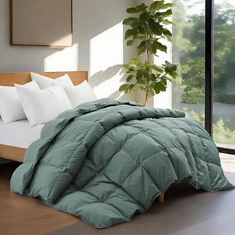 Unikome 100% Cotton Feather & Down Comforter All-Season Goose Feather Duvet Insert