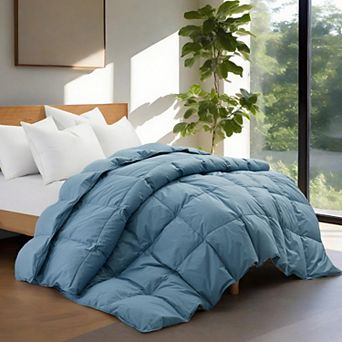 Unikome 100% Cotton Feather & Down Comforter All-Season Goose Feather Duvet Insert