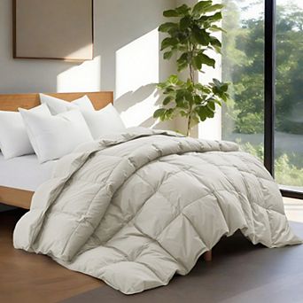 Unikome 100% Cotton Feather & Down Comforter All-Season Goose Feather Duvet Insert
