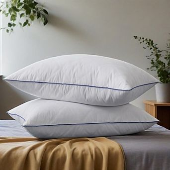 Unikome Set of 2 Goose Feather Bed Pillows-Medium Firm Support for Sleeping