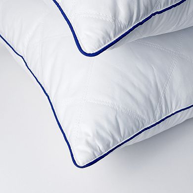 Unikome Set of 2 Goose Feather Bed Pillows-Medium Firm Support for Sleeping