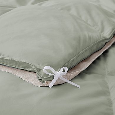 Unikome Goose Feather Down Comforter All Season Duvet Insert with Soft Noiseless Shell