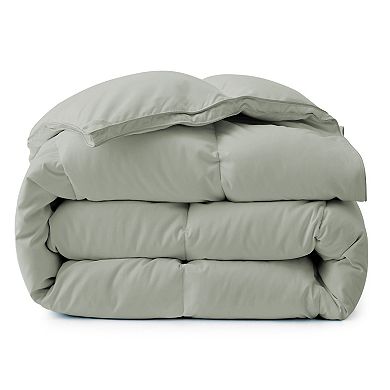 Unikome Goose Feather Down Comforter All Season Duvet Insert with Soft Noiseless Shell