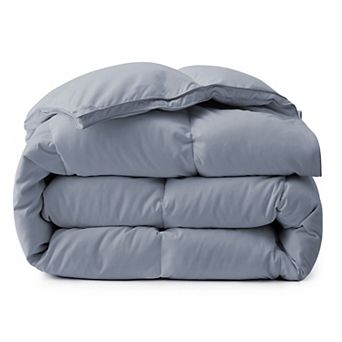 Unikome Goose Feather Down Comforter All Season Duvet Insert with Soft Noiseless Shell