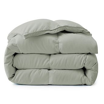 Unikome Goose Feather Down Comforter All Season Duvet Insert with Soft Noiseless Shell