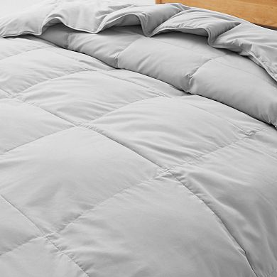 Unikome Lightweight Feather & Down Comforter Ultra-Smooth Shell Summer Duvet Insert