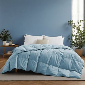 Unikome Lightweight Feather & Down Comforter Ultra-Smooth Shell Summer Duvet Insert
