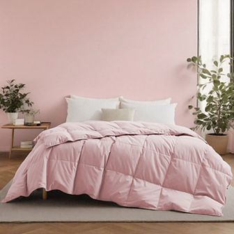 Unikome Lightweight Feather & Down Comforter Ultra-Smooth Shell Summer Duvet Insert