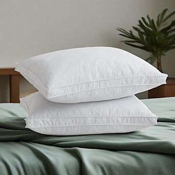 Unikome Value 2-Pack Goose Feather Pillows Soft & Supportive Great for Home or Guest Room