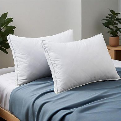 Unikome Value 2-Pack Goose Feather Pillows Soft & Supportive Great for Home or Guest Room