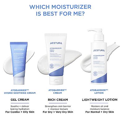 ATOBARRIER365 Cooling Hydro Soothing Gel-Cream Moisturizer with Ceramides for Skin Moisture Barrier Repair