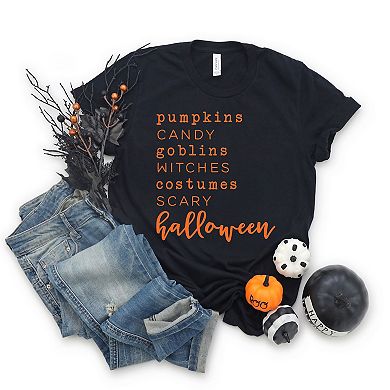 Simply Sage Market Halloween Words Short Sleeve Tee