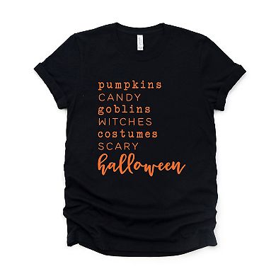 Simply Sage Market Halloween Words Short Sleeve Tee