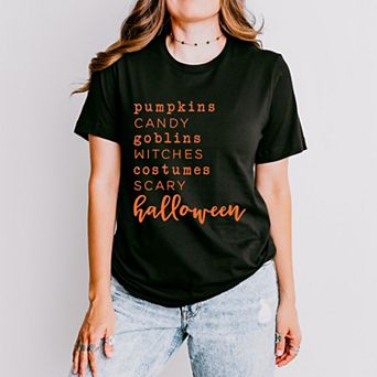 Simply Sage Market Halloween Words Short Sleeve Tee