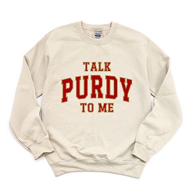 Simply Sage Market Varsity Talk Purdy To Me Sweatshirt